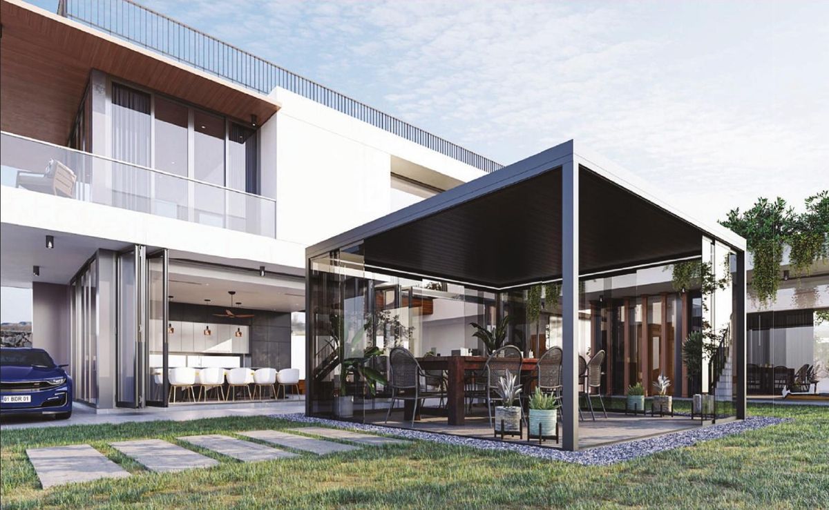 Pergola bioclimatique aluminium anthracite